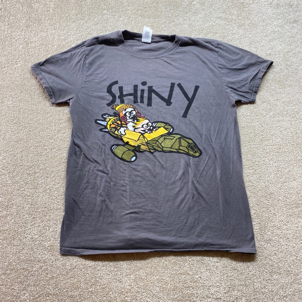 Gildan Firefly Shiny Graphic T-Shirt Mens Medium Gray Serenity Sci-Fi Tee